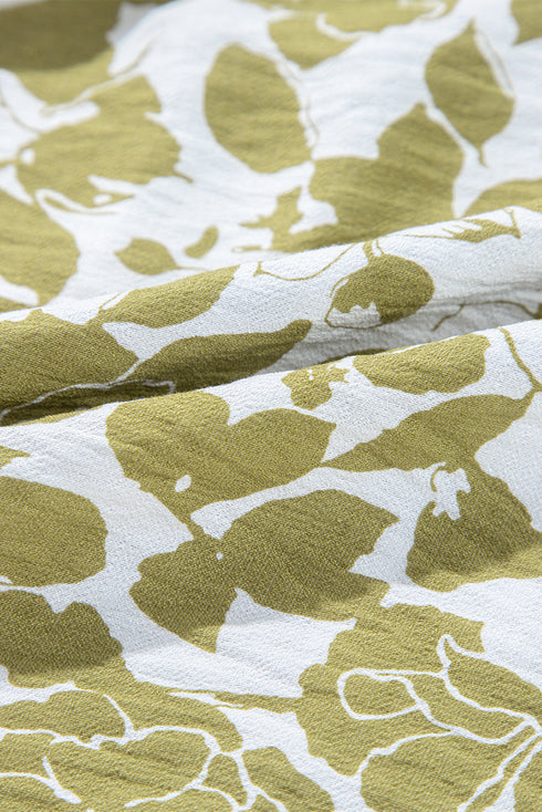 Prairie Charm Floral Smocked Puff Sleeve Tiered Rick Rack Midi Dress